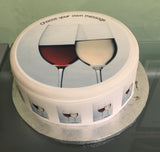 Wine Lover Edible Icing Cake Topper 02