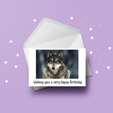 Wolf Birthday Card 03