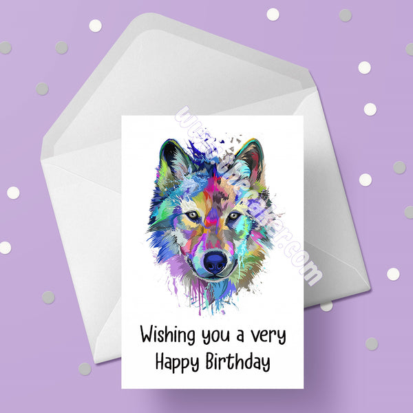 Wolf 09 Birthday Card