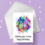 Wolf Birthday Card 15