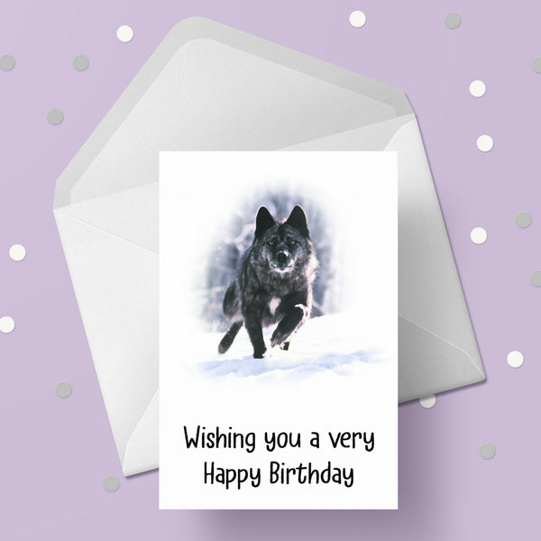 Wolf 01 Birthday Card