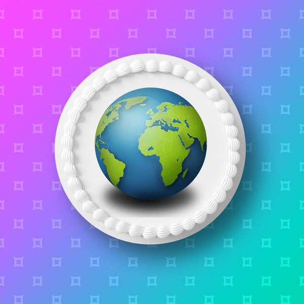 The World Edible Icing Cake Topper 02 - Planet Earth