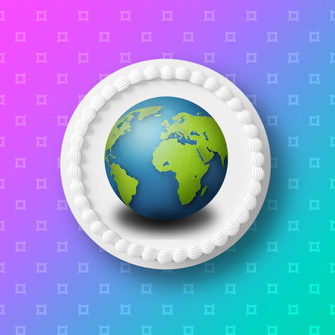 The World Edible Icing Cake Topper 02 - Planet Earth