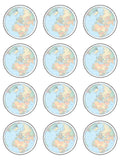 Planet Earth Edible Icing Cake Topper 01