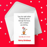 Christmas Card 44 - Funny "Twas the night.." Cat themed card