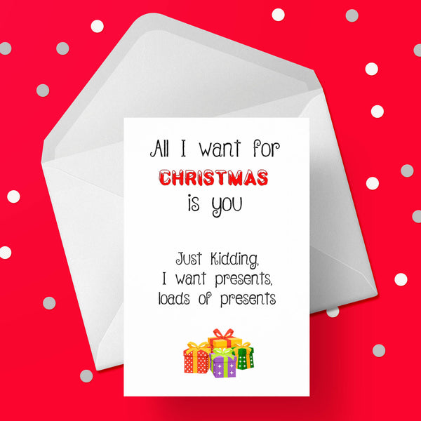 Christmas Card for Husband - Loads of presents