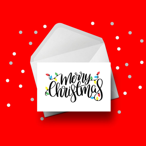 Christmas Card 32 - Merry Christmas Lights