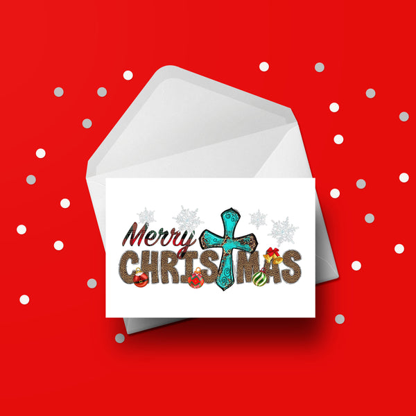 Christmas Card 39 - Religious Card and The Cross