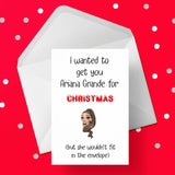 Funny Christmas Card with Ariana Grande