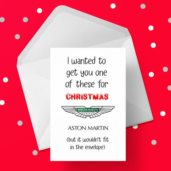 Funny Christmas Card with Aston Martin