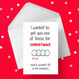 Funny Christmas Card with Audi