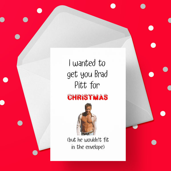 Funny Christmas Card with Brad Pitt