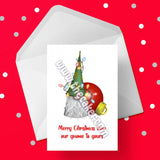Christmas Card 25 - Christmas Gnome & Bauble