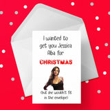Funny Christmas Card with Jessica Alba