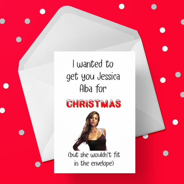 Funny Christmas Card with Jessica Alba