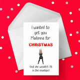 Funny Christmas Card with Madonna