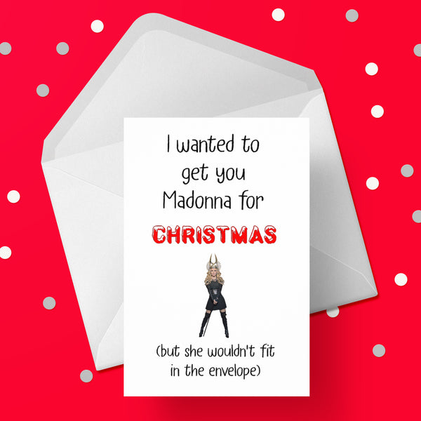 Funny Christmas Card with Madonna