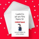 Funny Christmas Card with Mary Poppins