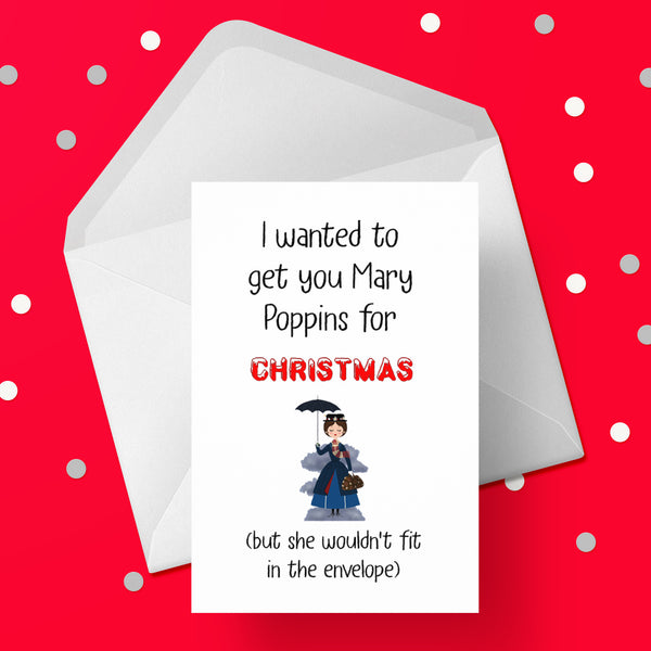 Funny Christmas Card with Mary Poppins