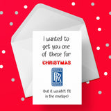 Funny Christmas Card with Rolls Royce