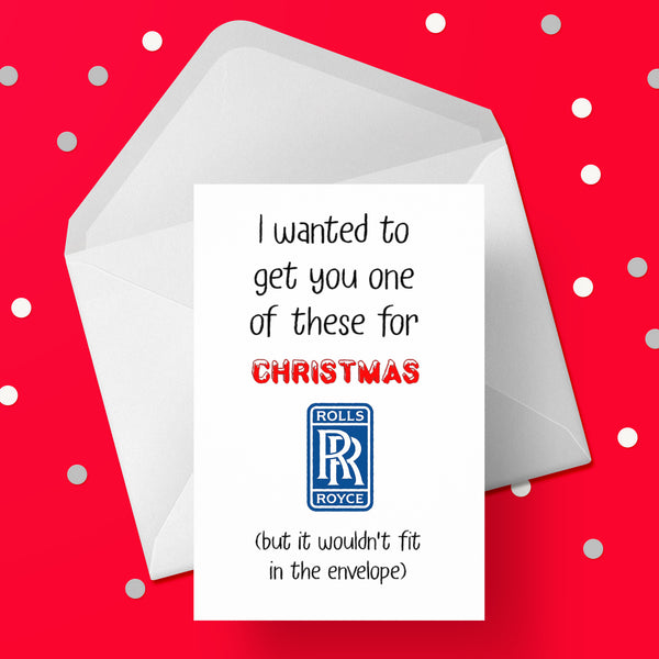 Funny Christmas Card with Rolls Royce