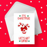 Weed Christmas Card 03 - Let's Get Caned