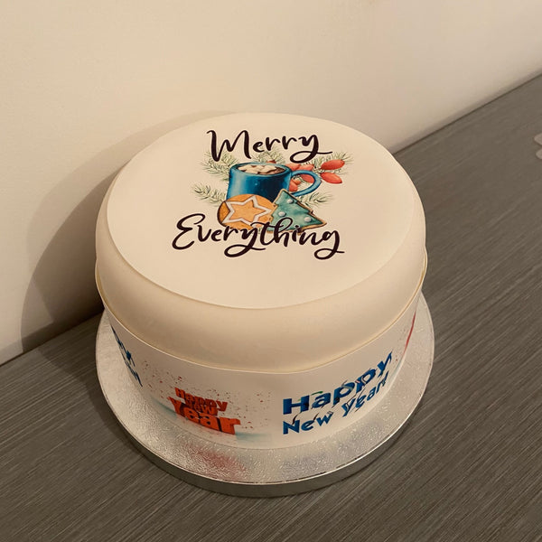 Merry Everything Edible Icing Cake Topper