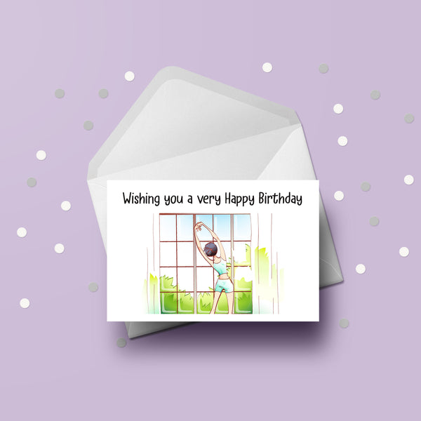 Yoga, Pilates Birthday Card 01