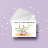 Yoga, Pilates Birthday Card 02