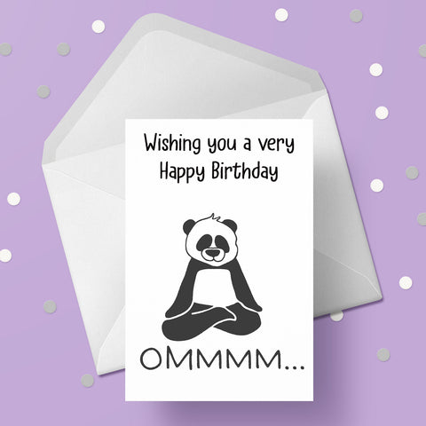 Yoga Birthday Card 06