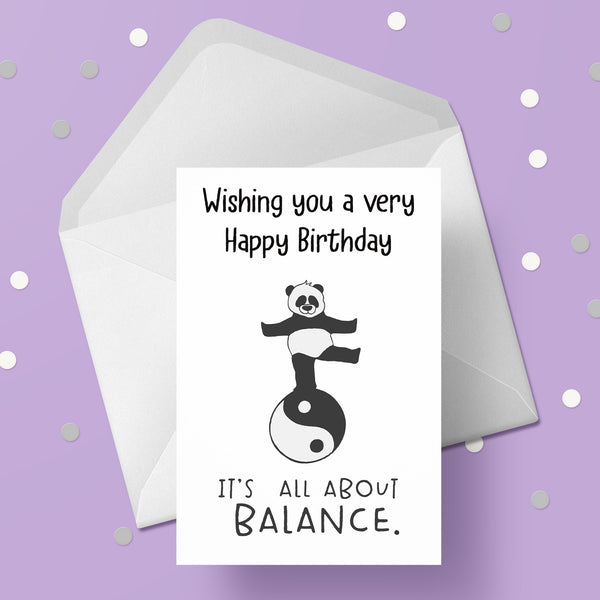 Yoga Birthday Card 04