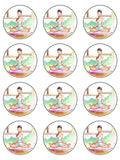 Yoga, Pilates Edible Icing Cake Topper 02