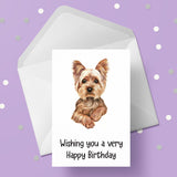 Yorkshire Terrier Birthday Card 01 - Yorkie Dog