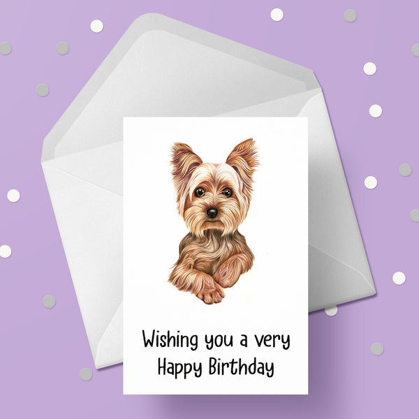 Yorkshire Terrier Birthday Card 01 - Yorkie Dog