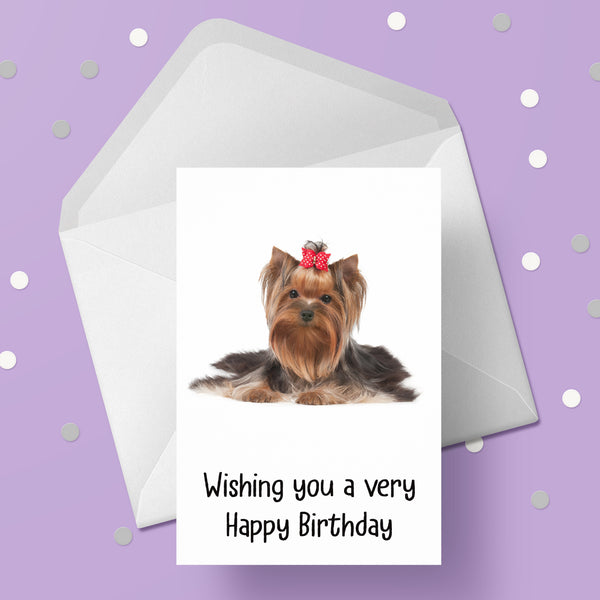 Yorkshire Terrier Birthday Card 02 - Yorkie Dog