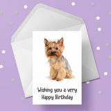 Yorkshire Terrier Birthday Card 03 - Yorkie Dog