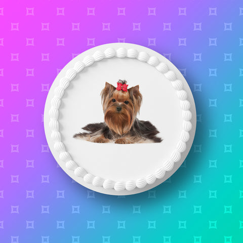 Yorkshire Terrier 02 Edible Icing Cake Topper