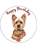 Yorkshire Terrier Edible Icing Cake Topper 01