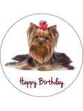 Yorkshire Terrier Edible Icing Cake Topper 02