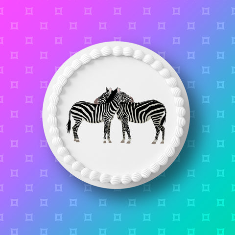 Zebra Edible Icing Cake Topper