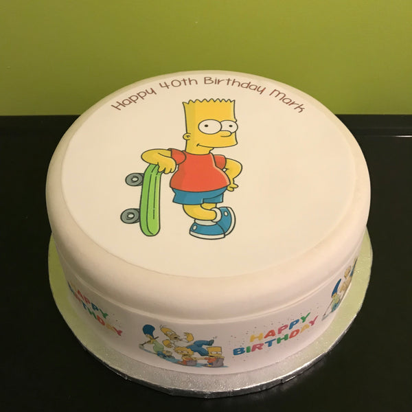 The Simpsons Edible Icing Cake Topper Bart Simpson