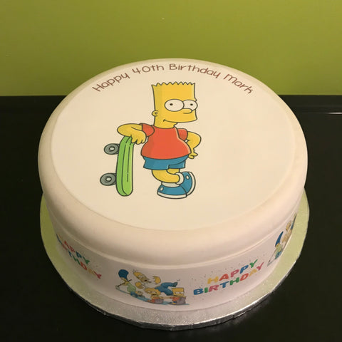 The Simpsons Edible Icing Cake Topper Bart Simpson
