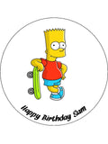 The Simpsons Edible Icing Cake Topper Bart Simpson