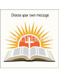 Bible 01 Edible Icing Cake Topper or Ribbon