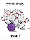 Bowling Skittles Edible Icing Cake Topper