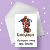 Captain Morgan Rum Birthday Card