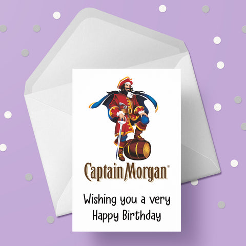 Captain Morgan Rum Birthday Card