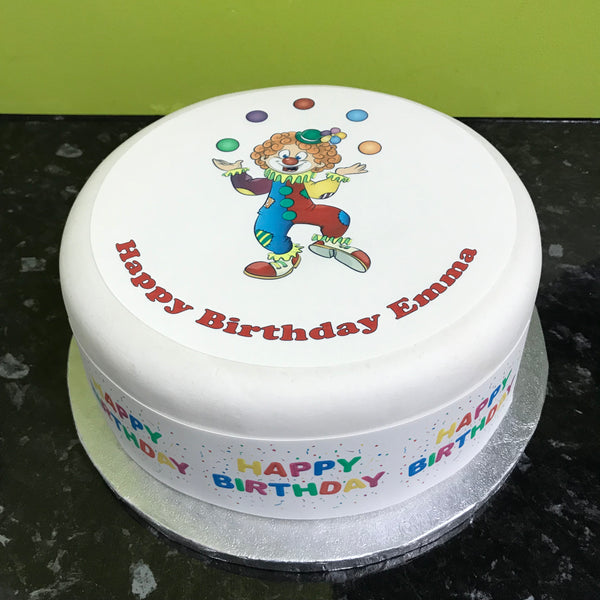 Clown Edible Icing Cake Topper