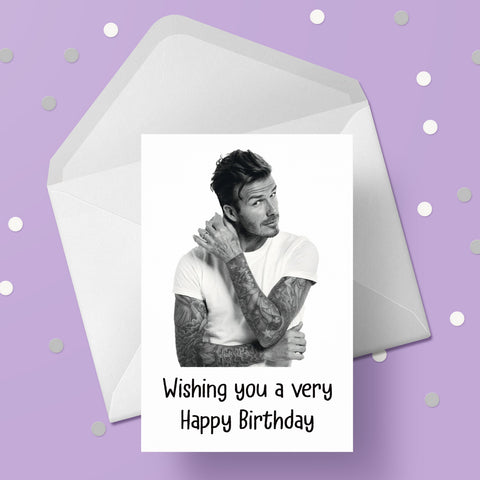 David Beckham 01 Birthday Card