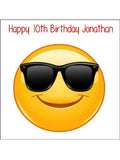 Emoji Edible Icing Cake Topper 04 - Shades Sunglasses